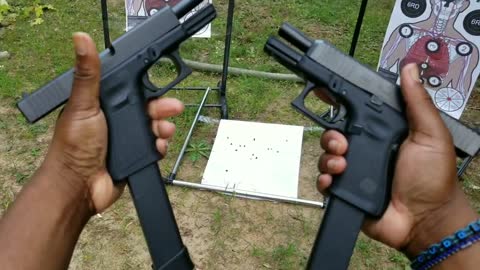 Dual wielding Glock 19 9mm (Gen 3 & Gen 5) - outdoor POV GoPro shooting