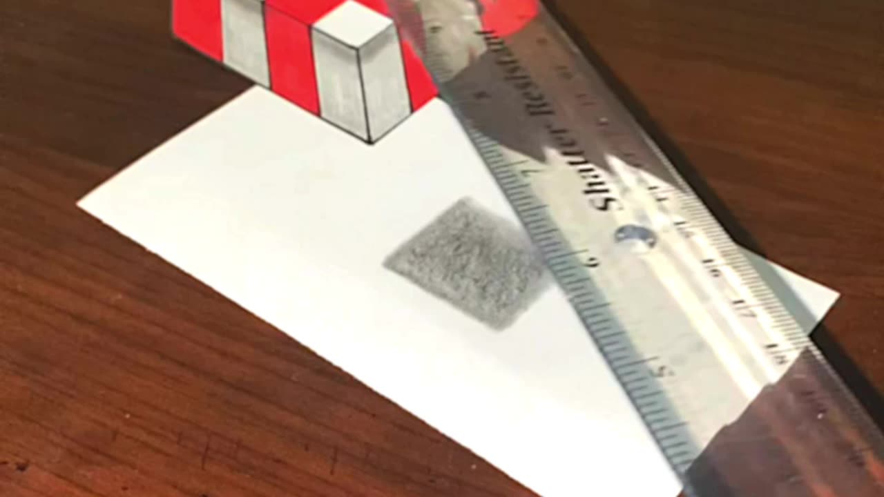 How To Draw 3D Illusion On Paper #art #3d #drawing