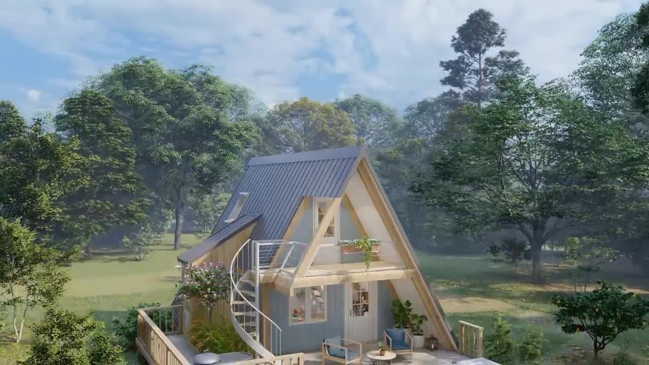 Small House Design Ideas - A Frame House - Minh Tai Design #25