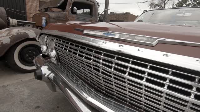 Different Vintage Cars On Display In The Street