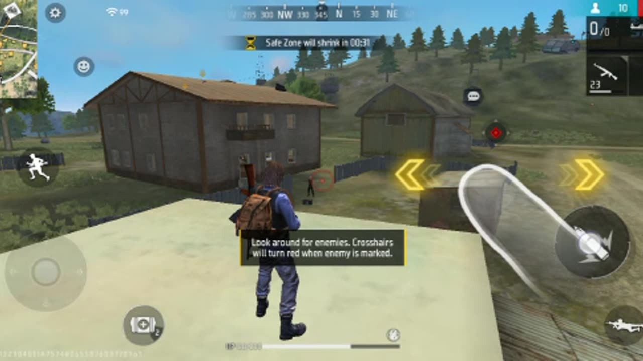 Gaming video shows the player completing a specific task or objection in the game