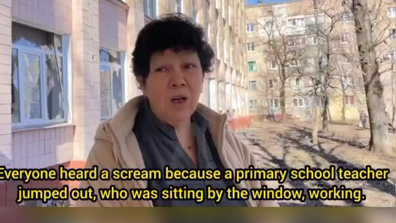 School No. 58 in the Kievsky district of Donetsk came under fire