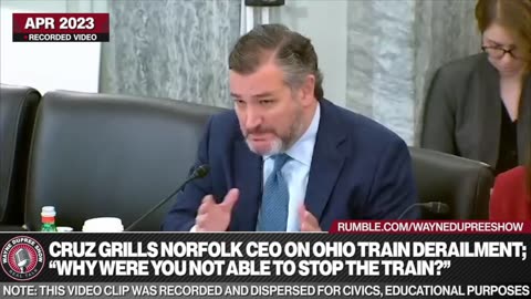 Cruz To Norfolk CEO: Why Didn't You Just Stop The Train?