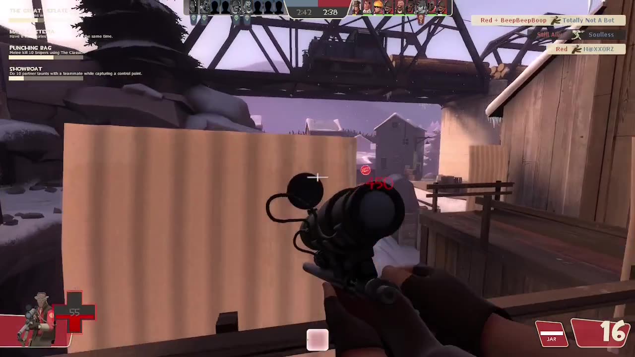 Playing Sniper in Offline Practice Viaduct TF2