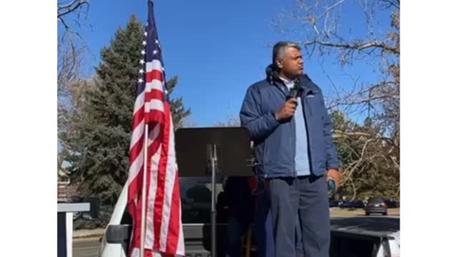 Anil Mathai Speaks Outside Colorado GOP HQ