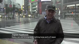 Japan hit by biggest typhoon in decades - BBC News