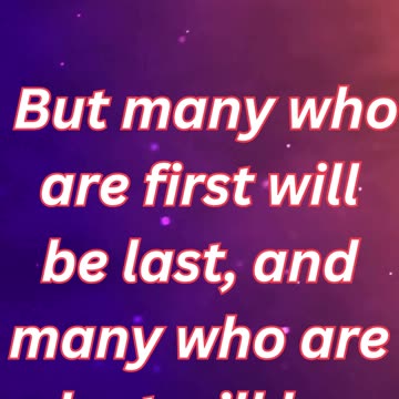 "The Reversal of Roles in God's Kingdom" Matthew 19;30#shorts #youtubeshorts #ytshorts #youtube #yt