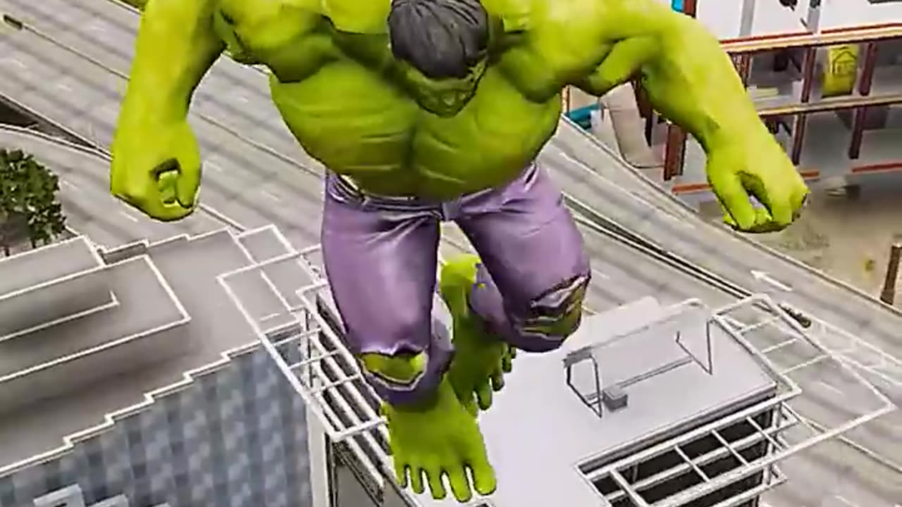 GTA V Spider-man Saves Hulk In Pain