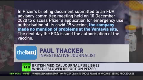 British Medical Journal Publishes Whistleblower Data Pfizer Trials