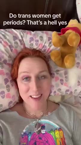 MENTALLY ILL PERVERT SAYS HE CAN GET A PERIOD. SOMEONE FIRE UP THE PIT.🔥