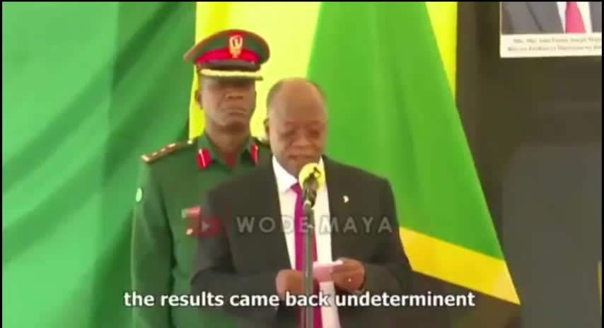 Tanzanian President Tests the Coronavirus Test