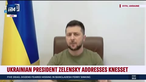 Ukraine's President Volodymyr Zelensky Addresses Israel's parliament