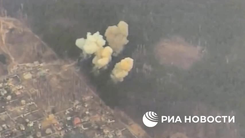 The Russian Defense Ministry published footage of the destruction of the disguised positions of