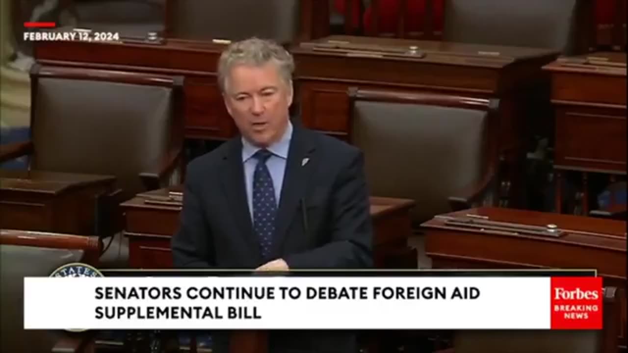 Senator Rand Paul Shreds’ Ukraine First, America Last’ Bill: “It’s the Middle Finger to