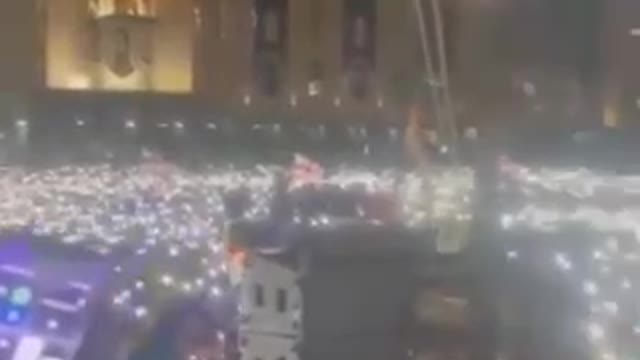 🇺🇸 THOUSANDS DEMONSTRATE FOR 3 CONSECUTIVE EVENING IN TBILISI, GEORGIA AGAINST THE WAR IN UKRAINE