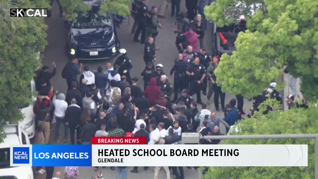 Armenian-Americans Fight With Antifa Members Outside California School Board Meeting