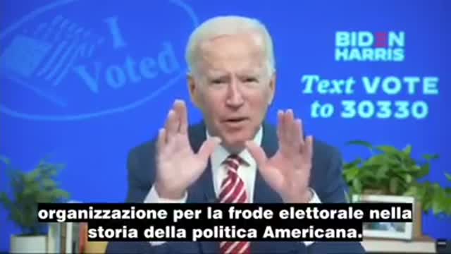 Joe Biden dice in TV di aver perpetrato la più grande frode elettorale di sempre