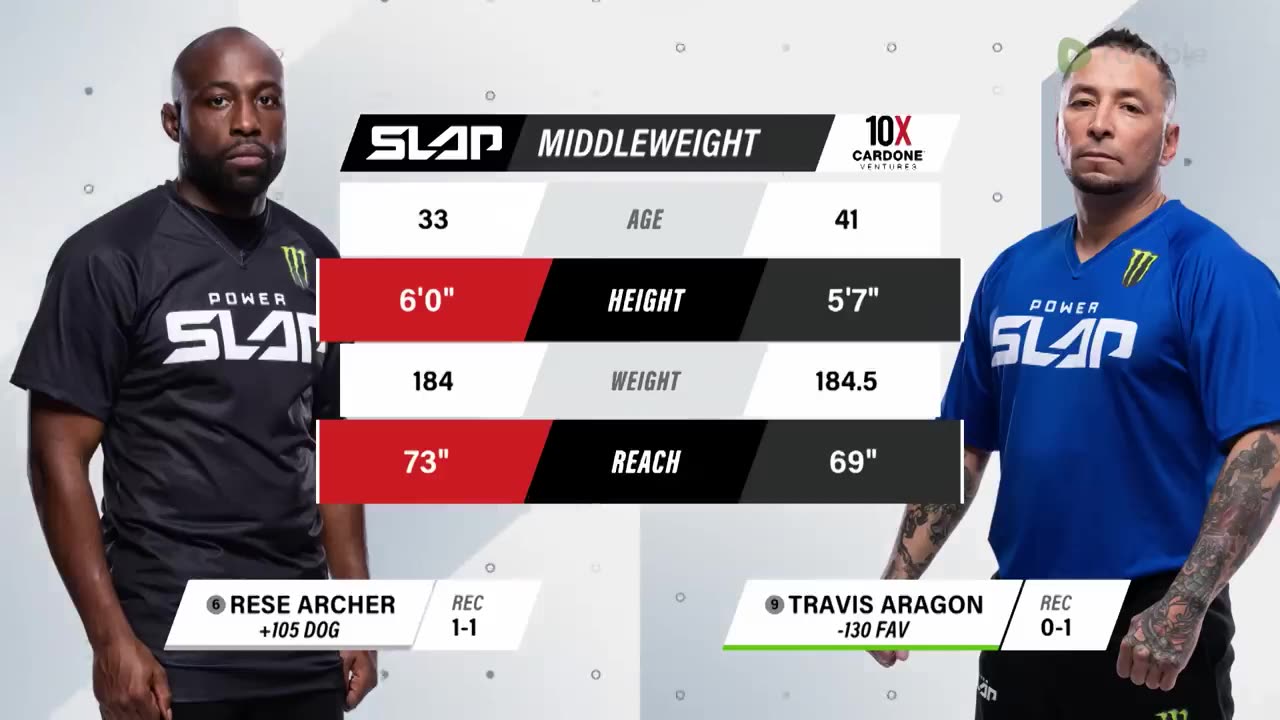 Power Slap 1: Rese Archer vs Travis Aragon