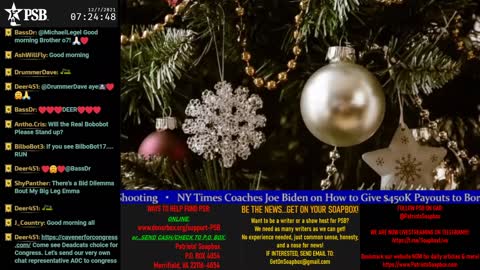 2021-12-07 07:00 EST - Patriots Soapbox AM: with LadyRWB , MykelJaye & DD