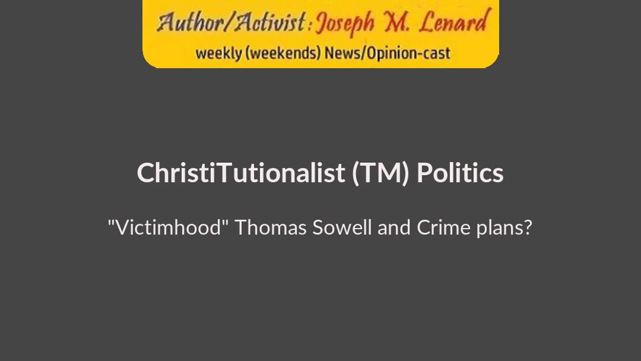 Did Herby just say #ThomasSowell influenced his #The1964Plan #Crime Plan?