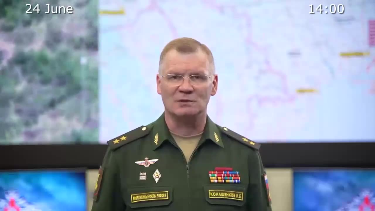 Russian Defence Ministry 2023-06-24 report on the progress of the special military operation