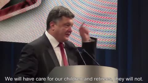 Petro Poroshenko - our children vs their children