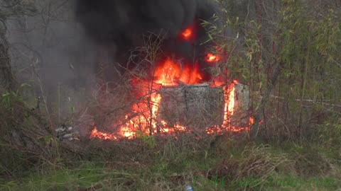 VEHICLE TURNS OVER, CATCHES FIRE, DRIVER RESCUED, GOODRICH TEXAS, 01/15/24...