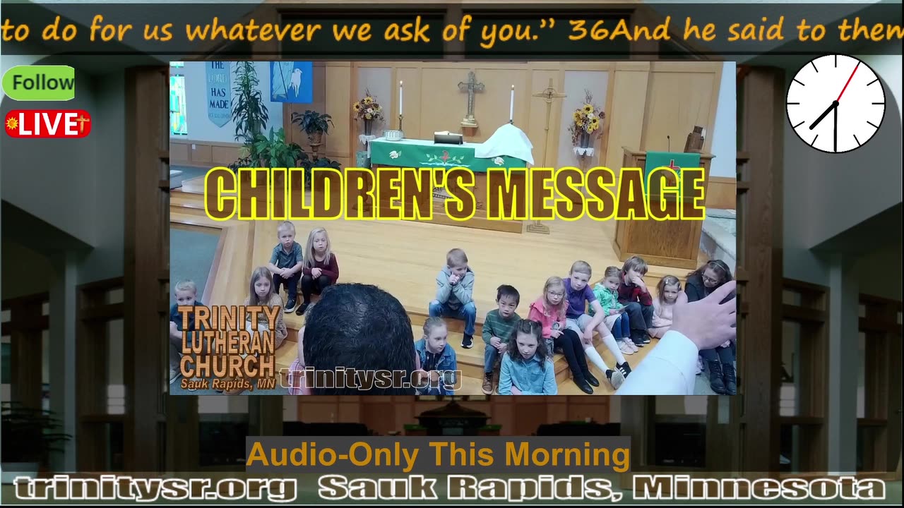 20240428 Apr 28th Children's Message Trinity Lutheran Sauk Rapids MN