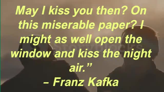 May I kiss you then On this miserable paper I might as well open the window and kiss