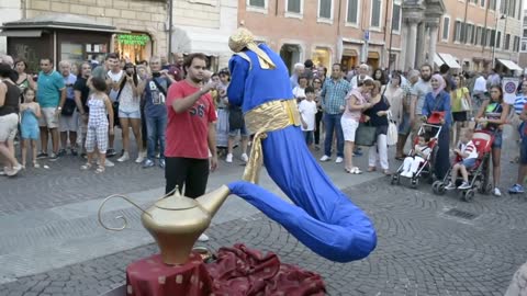 Genie Magic Lamp Levitation | Street Performers