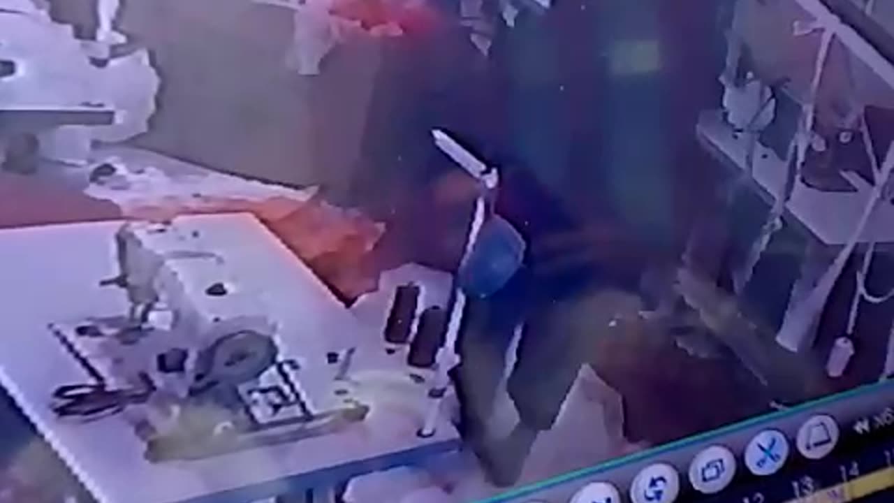 Thief on CCTV camera