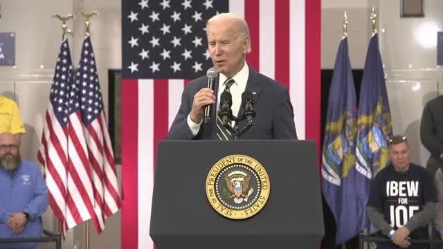 Biden speaks on his economic plan leading to a manufacturing boom in Michigan