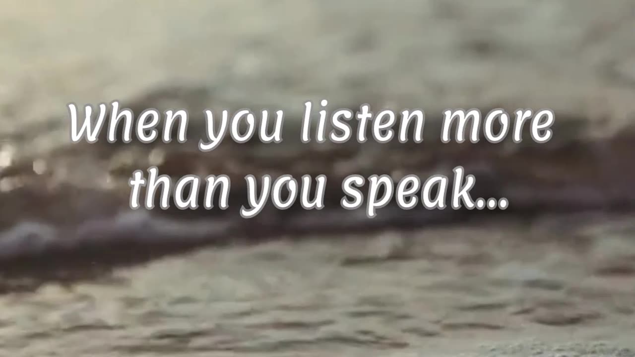 When you listen more than you speak... #rumble #motivation #viral #successquotes #trending