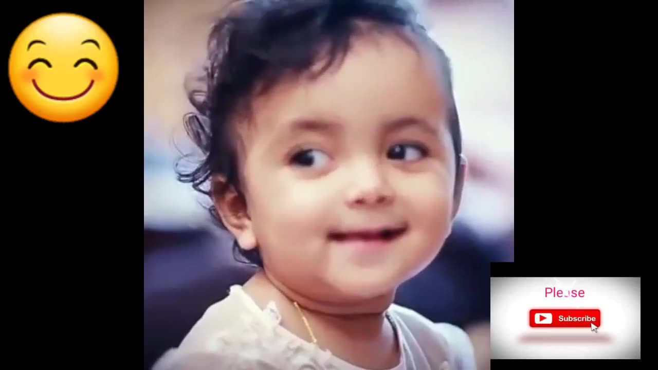 Very cute baby smiling