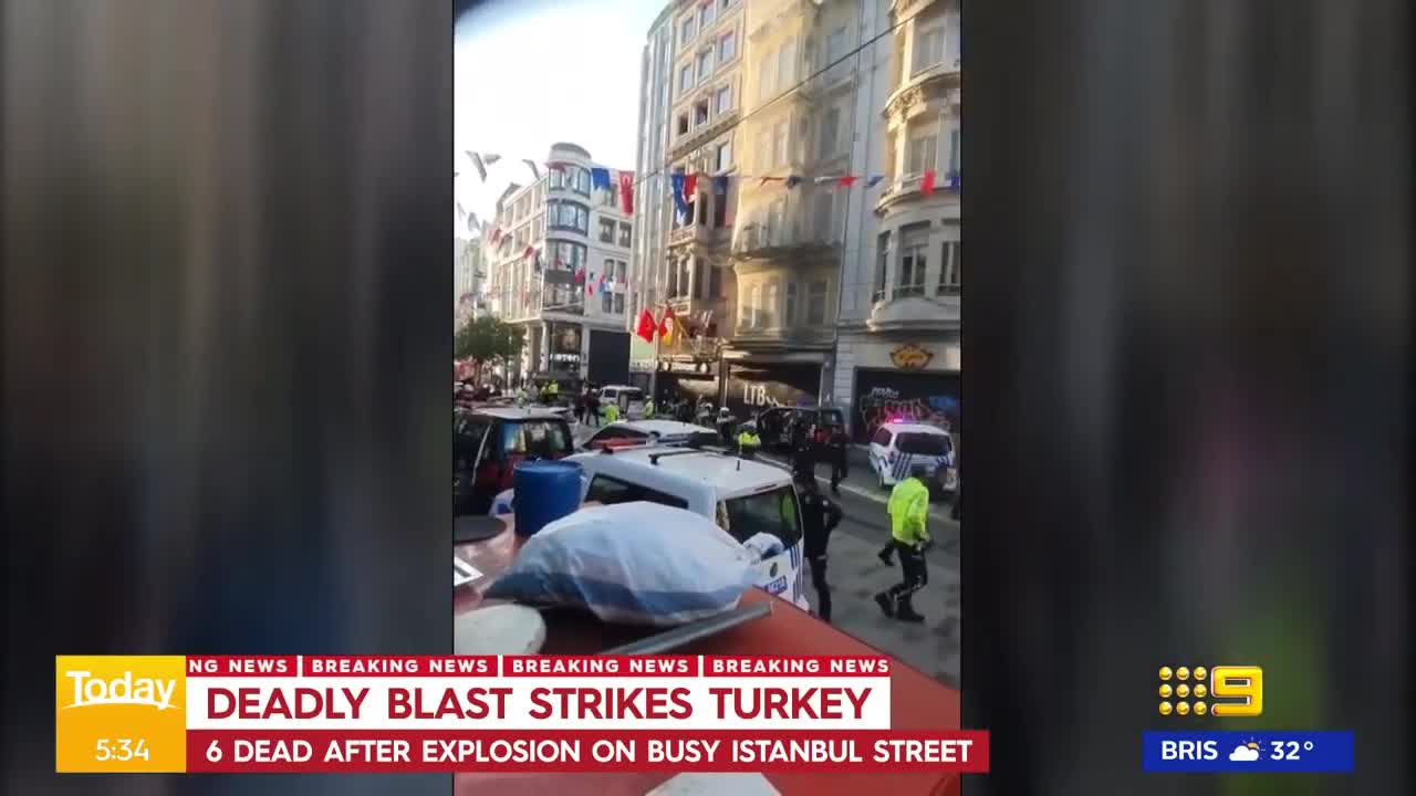 Turkey explosion leaves six dead in Istanbul _ 9 News Australia