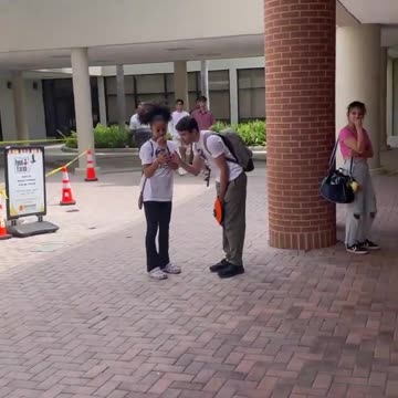 There are literally tens of students waiting to see Biden in Tampa right now.