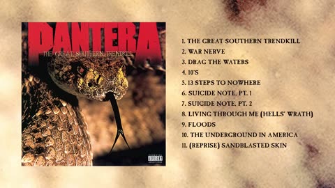 Pantera - The Great Southern Trendkill 1996 Full Album HD