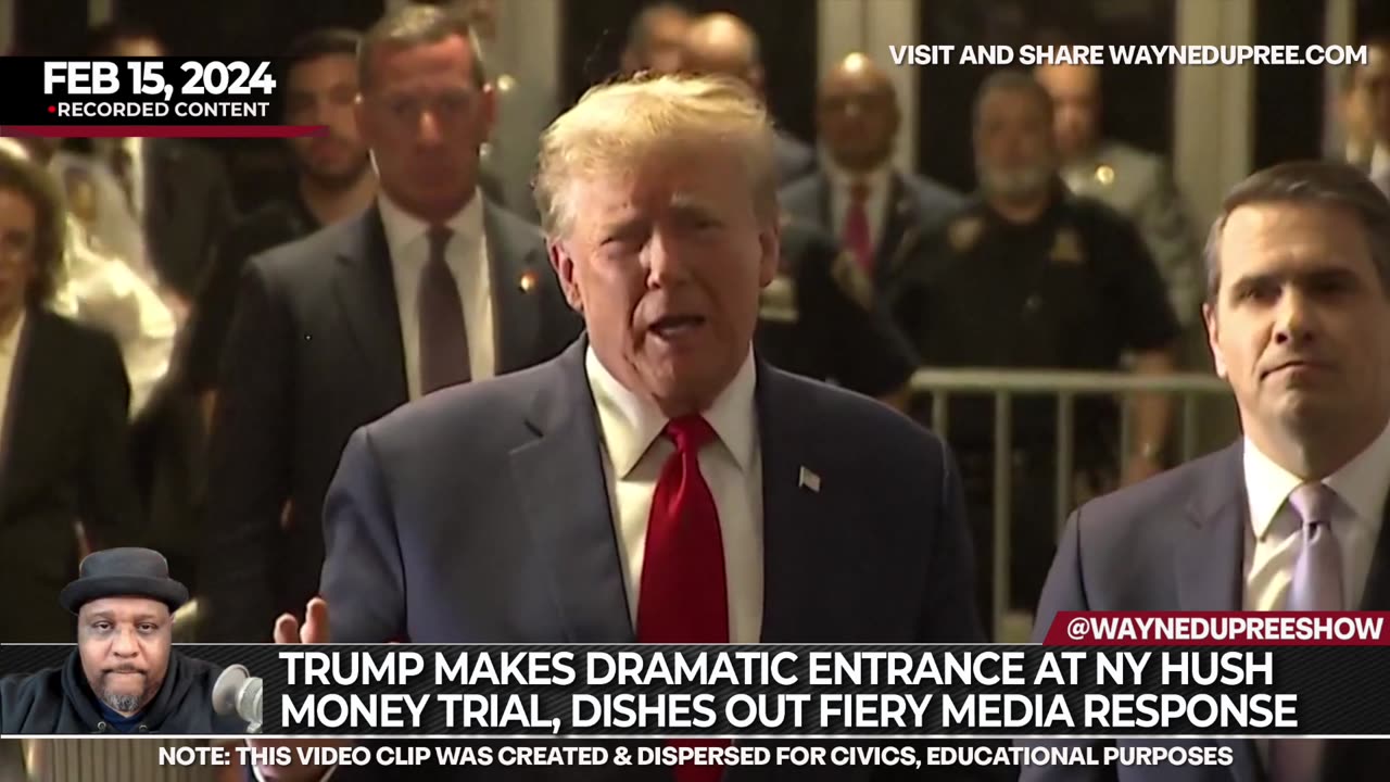 Trump Makes Dramatic Entrance at New York Hush Money Trial, Dishes Out Fiery Media Response