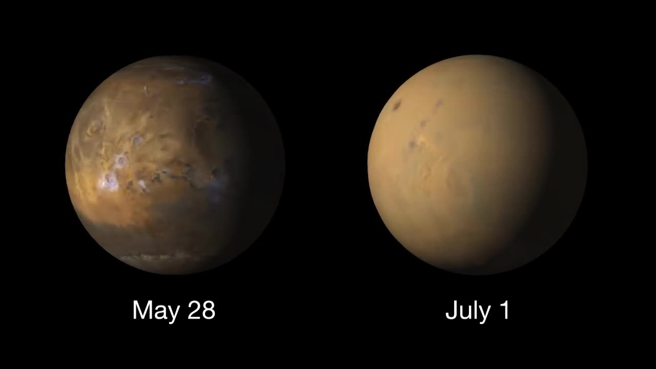 Mars Before and After Dust Storm