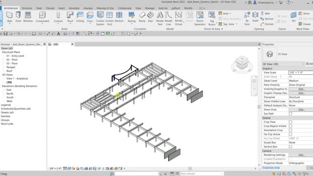 REVIT STRUCTURE 2022 LESSON 14 - SKETCHING BEAM SYSTEM