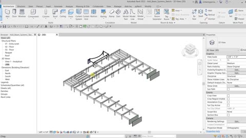 REVIT STRUCTURE 2022 LESSON 14 - SKETCHING BEAM SYSTEM