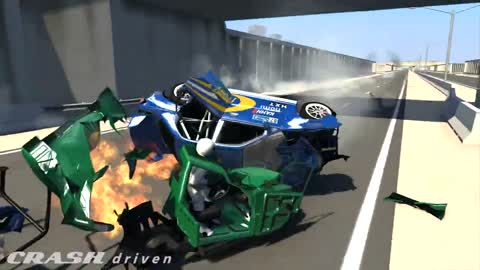 Extreme Car Crashes Compilation #230 - BeamNG Drive Crashes-12