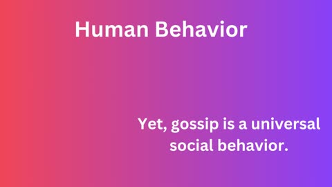 Human Behavior