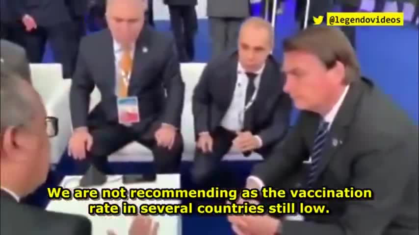 Brazils President Jair Bolsonaro confronts WHO Director Tedros Adhanom with questions - 11-12-21