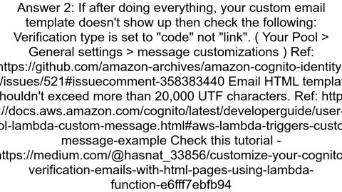 AWS Cognito Custom email message with Lambda trigger being overwritten