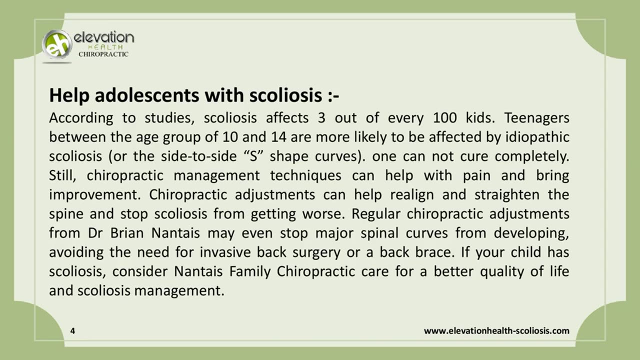 Reasons For A Visit To A Chiropractor To Manage Scoliosis