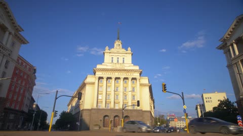 Timelapes -Bulgarian parliament /bulgaria