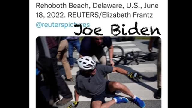 Joe Biden falls off his Bicycle