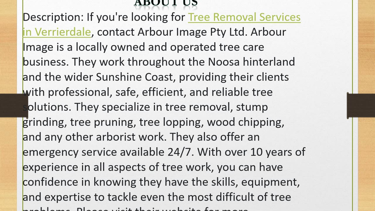 Tree Removal Services in Verrierdale