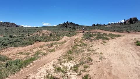 Playing in sand pit.